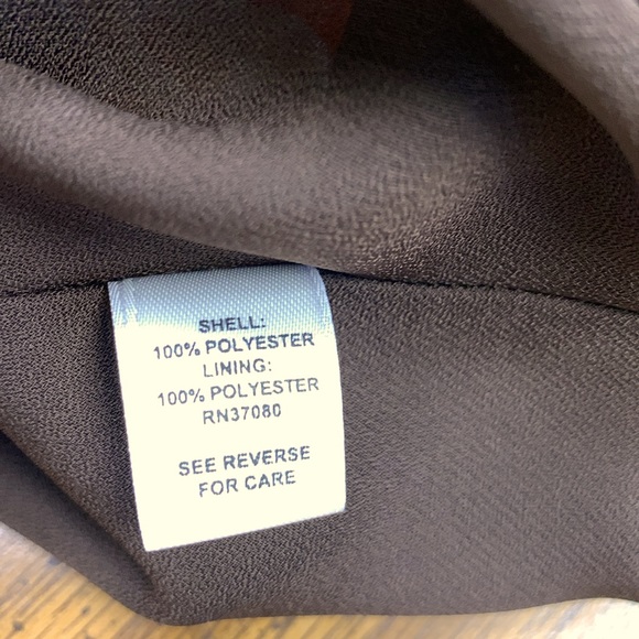 Long modest brown Cato skirt with light peach flowers - Picture 7 of 8